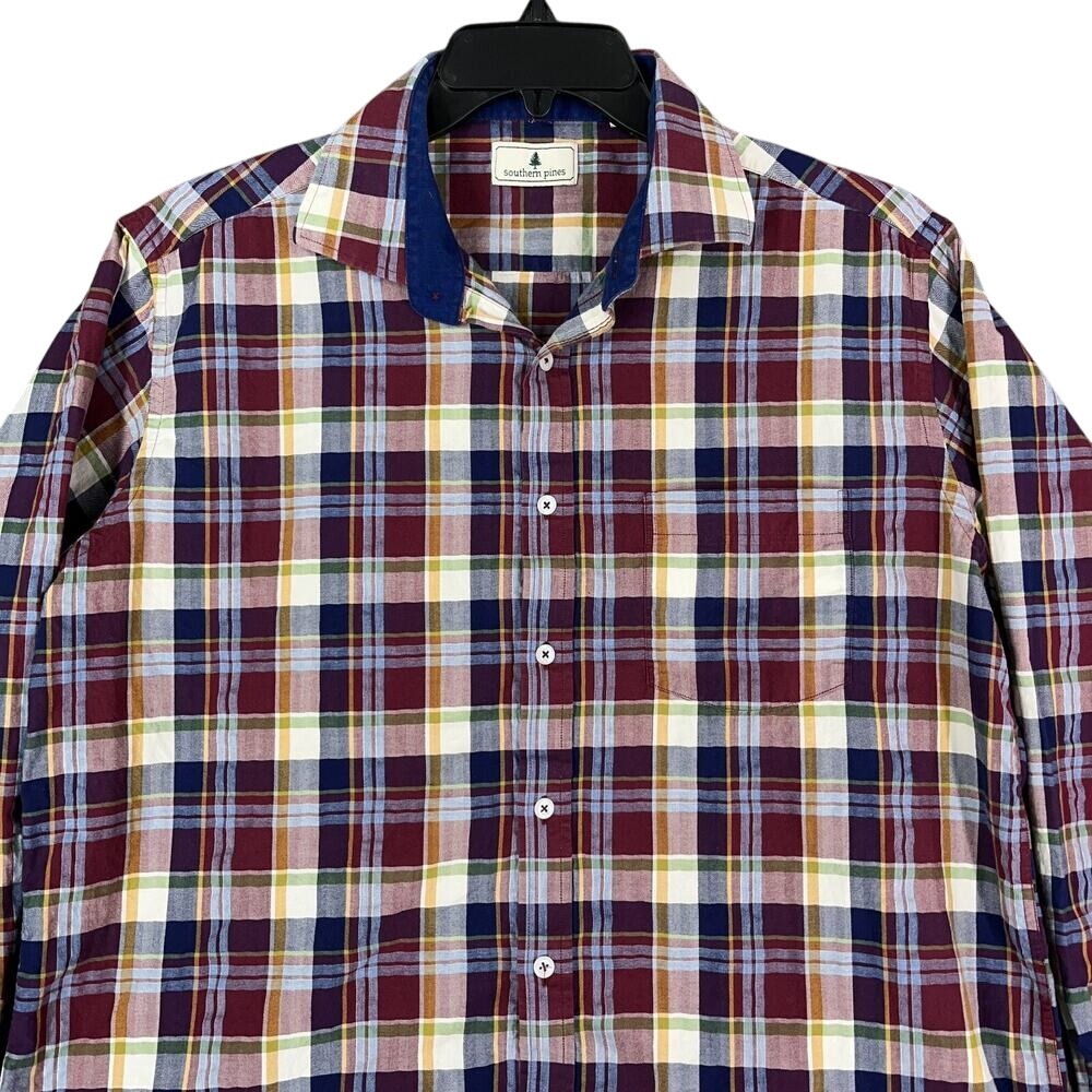 Southern Pines Shirt Men XL Plaid Knit Relaxed‎ Chore Trail Hike Business Casual